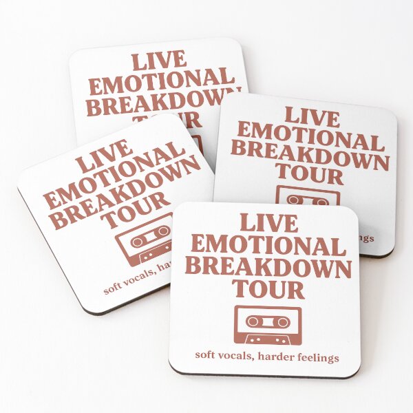 Item preview, Live Emotional Breakdown Tour – Retro Music Typography Artwork designed and sold by UniquePoster.