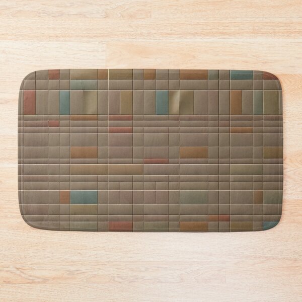 Item preview, Earth Tones inspired minimalistic design, Sparse Rectangular Colored Tiles on Beige Background designed and sold by Digital-Davinci.
