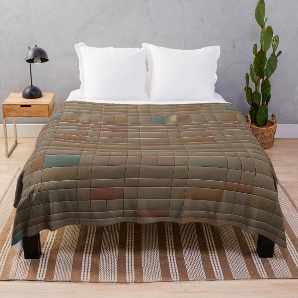 Item preview, Earth Tones inspired minimalistic design, Sparse Rectangular Colored Tiles on Beige Background designed and sold by Digital-Davinci.