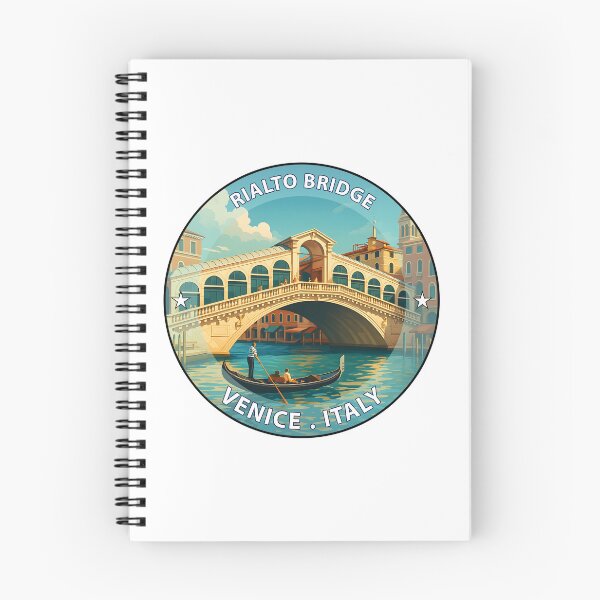 Item preview, Rialto Bridge Venice Italy - Iconic Landmark Travel vacation destination souvenir art stamp designed and sold by inkNext.