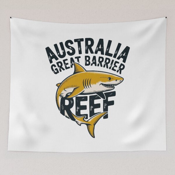 Item preview, Great Barrier Reef Shark - Australia Ocean Wildlife Shirt Vintage Retro designed and sold by pod24.