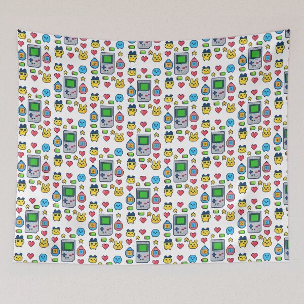 Item preview, Retro 90s Pixel Art Print | Vintage GameBoy & Tamagotchi Style designed and sold by Custom-Arts-AI.