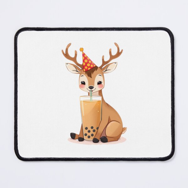 Item preview, Deer Boba tea milktea Party Hat happy birthday kawaii gift funny christmas happy designed and sold by CheeseBlueprint.