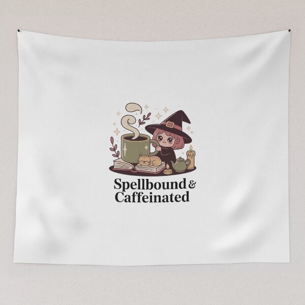 Item preview, Spellbound & Caffeinated — Cozy Witch Tea designed and sold by MagicWander.
