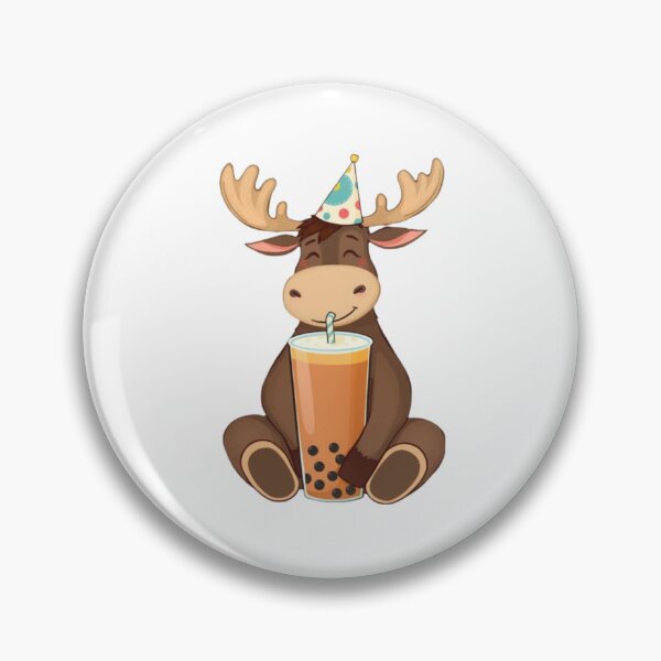 Item preview, Moose  Boba tea milktea Party Hat happy birthday kawaii gift funny christmas happy designed and sold by CheeseBlueprint.