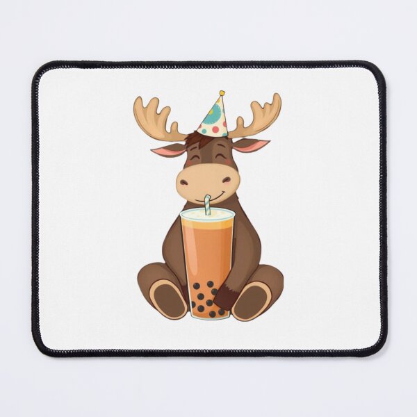Item preview, Moose Boba tea milktea Party Hat happy birthday kawaii gift funny christmas happy designed and sold by CheeseBlueprint.