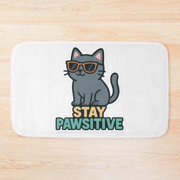 Item preview, Cat – Stay Pawsitive designed and sold by CrazyMop_.