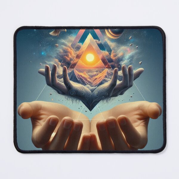 Item preview, Hands of Surrealism – Abstract Triangle Illustration designed and sold by ashokreddy343.