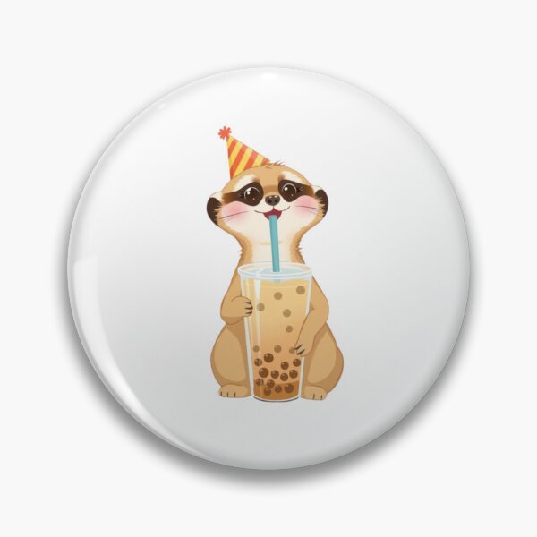 Item preview, Meerkat  Boba tea milktea Party Hat happy birthday kawaii gift funny christmas happy designed and sold by CheeseBlueprint.