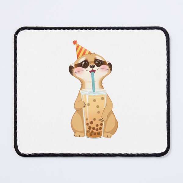Item preview, Meerkat Boba tea milktea Party Hat happy birthday kawaii gift funny christmas happy designed and sold by CheeseBlueprint.