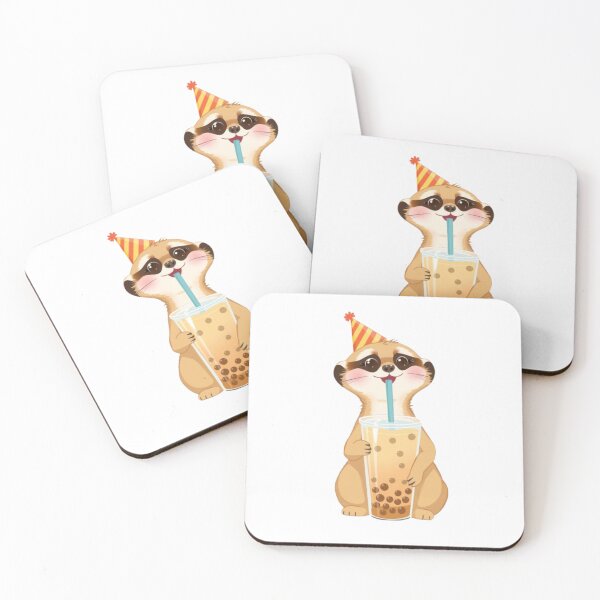 Item preview, Meerkat  Boba tea milktea Party Hat happy birthday kawaii gift funny christmas happy designed and sold by CheeseBlueprint.