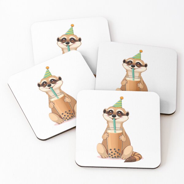 Item preview, Meerkat  Boba tea milktea Party Hat happy birthday kawaii gift funny christmas happy designed and sold by CheeseBlueprint.