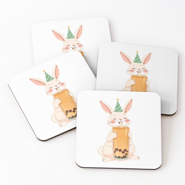 Item preview, Rabbit Boba tea milktea Party Hat happy birthday kawaii gift funny christmas happy designed and sold by CheeseBlueprint.