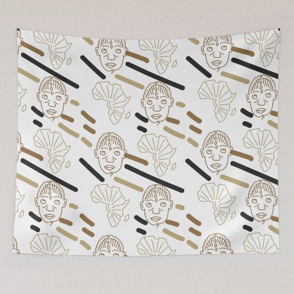 Item preview, African mask pattern designed and sold by Wolagno.