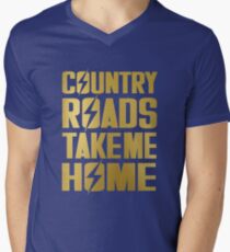 Camiseta para hombre de cuello en v Los caminos rurales me llevan a casa - camisa Fallout 76