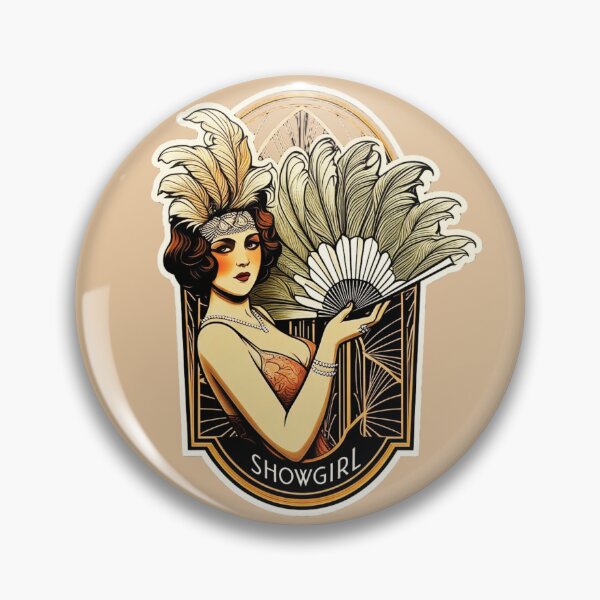 Item preview, Vintage Art Deco Showgirl Illustration designed and sold by PrintBreeze.