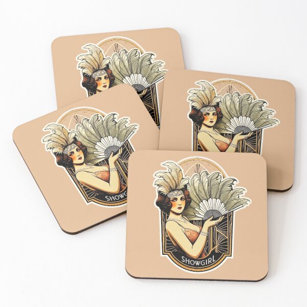 Item preview, Vintage Art Deco Showgirl Illustration designed and sold by PrintBreeze.