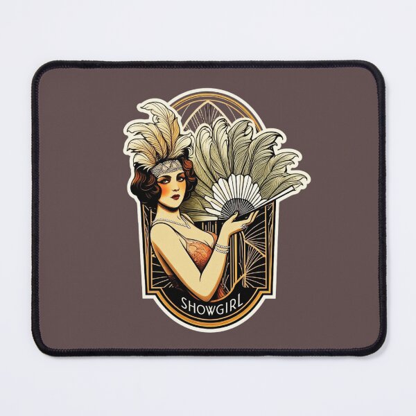 Item preview, Vintage Art Deco Showgirl Illustration designed and sold by PrintBreeze.