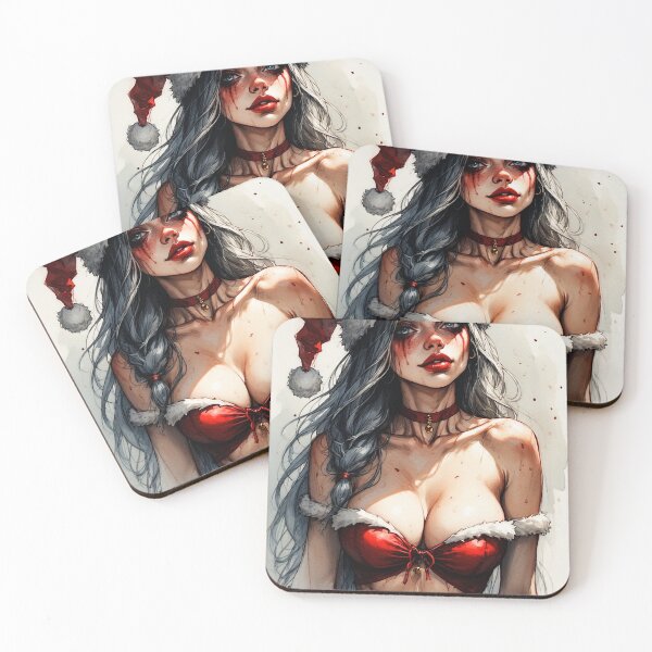 Item preview, Dark Sexy Santa – Horror Christmas Pin-Up designed and sold by aventi24.