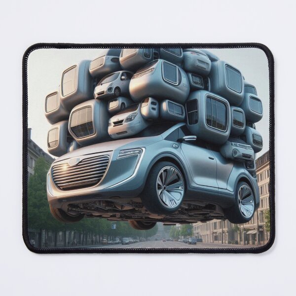 Item preview, Floating Surreal Cube-Car Hybrid – Dreamlike Abstract Surrealism designed and sold by ashokreddy343.