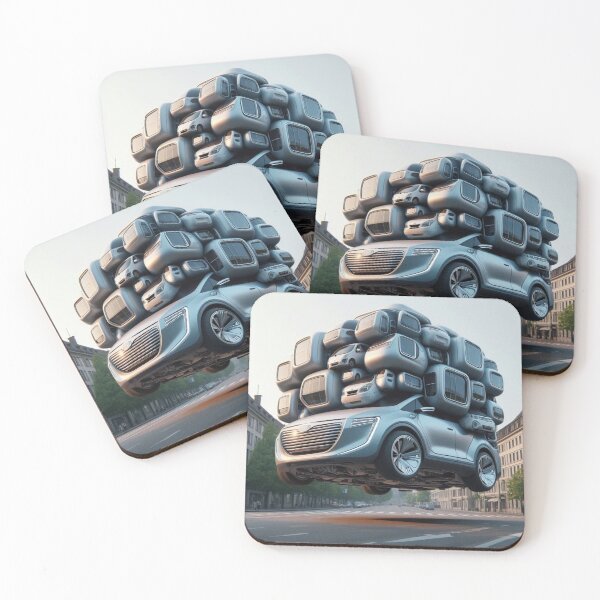 Item preview, Floating Surreal Cube-Car Hybrid – Dreamlike Abstract Surrealism designed and sold by ashokreddy343.