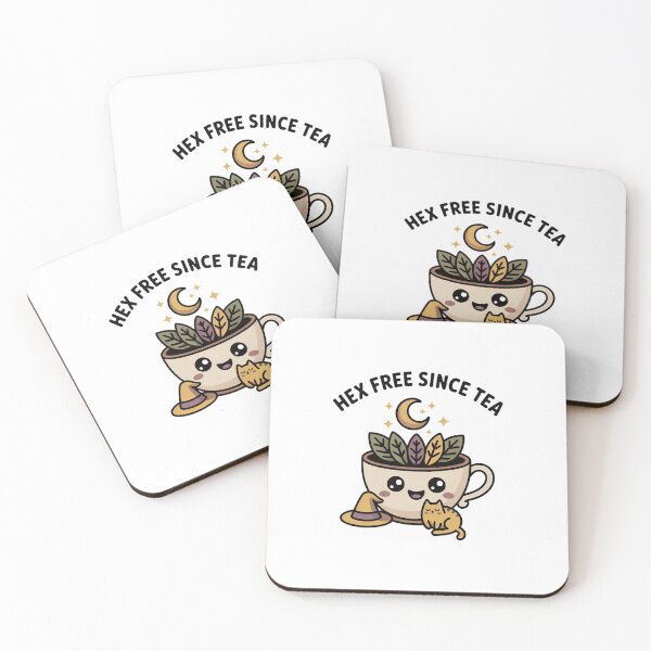 Item preview, Hex Free Since Tea — cozy witch tea & cat designed and sold by MagicWander.