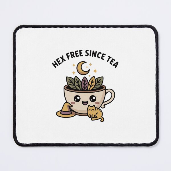 Item preview, Hex Free Since Tea — cozy witch tea & cat designed and sold by MagicWander.