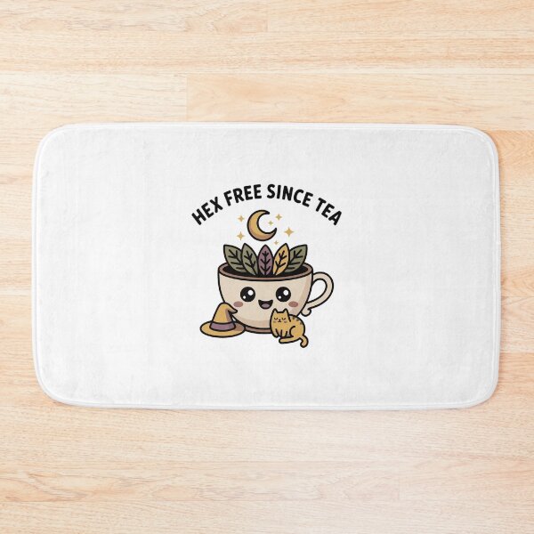 Item preview, Hex Free Since Tea — cozy witch tea & cat designed and sold by MagicWander.