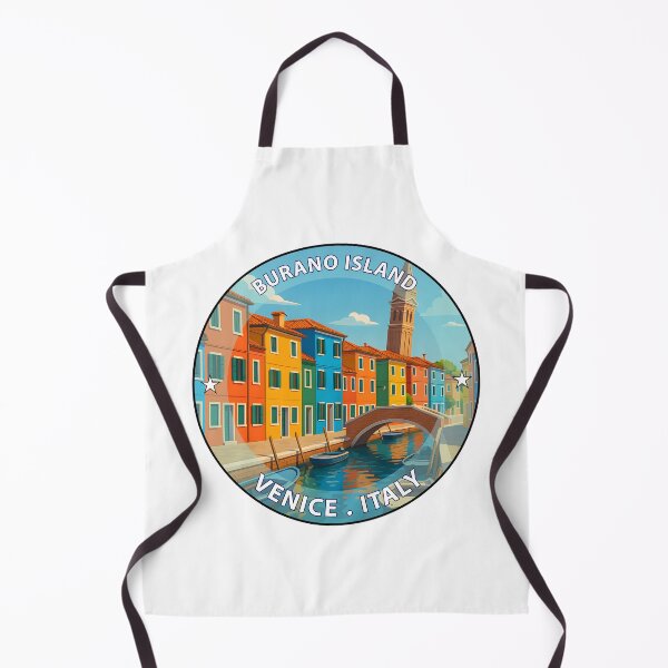 Item preview, Burano Island Venice Italy - Iconic Landmark Travel vacation destination souvenir art stamp designed and sold by inkNext.