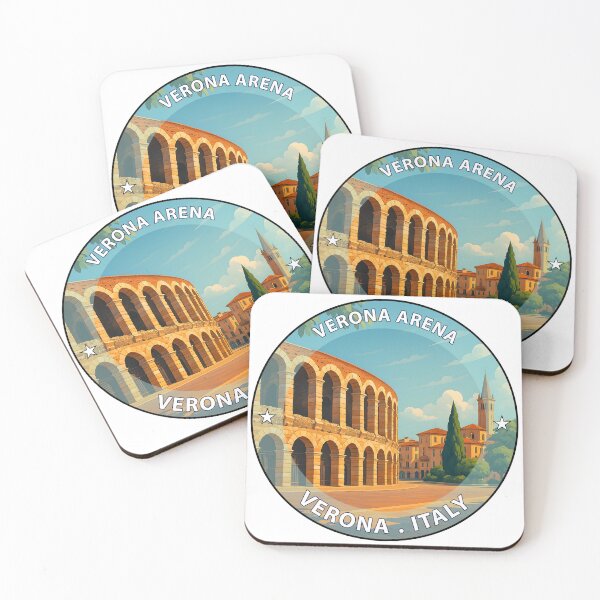 Item preview, Verona Arena Italy - Iconic Landmark Travel vacation destination souvenir art stamp designed and sold by inkNext.