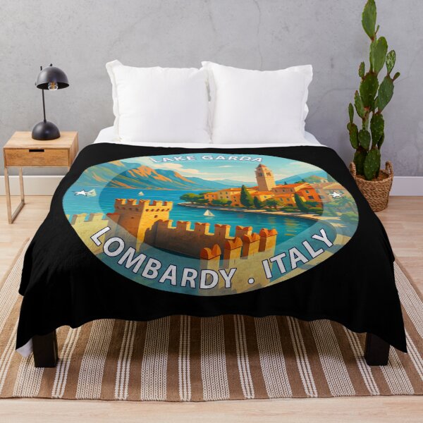 Item preview, Lake Garda Italy - Iconic Landmark Travel vacation destination souvenir art stamp designed and sold by inkNext.