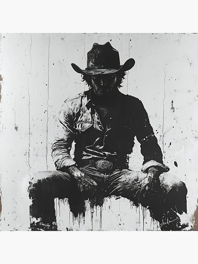 Thumbnail 5 of 5, Acrylic Block, Shadow Rider: Cowboy Reflections designed and sold by sh∆dØw.