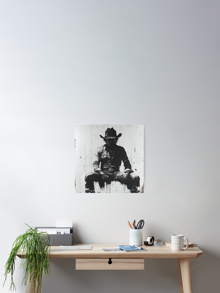 Thumbnail 2 of 3, Poster, Shadow Rider: Cowboy Reflections designed and sold by shadowart86.