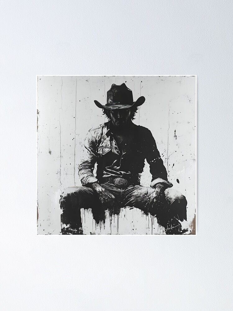 Thumbnail 1 of 3, Poster, Shadow Rider: Cowboy Reflections designed and sold by shadowart86.