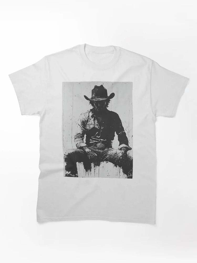Thumbnail 1 of 7, Classic T-Shirt, Shadow Rider: Cowboy Reflections designed and sold by sh∆dØw.
