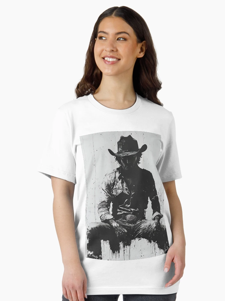 Thumbnail 3 of 7, Essential T-Shirt, Shadow Rider: Cowboy Reflections designed and sold by sh∆dØw.