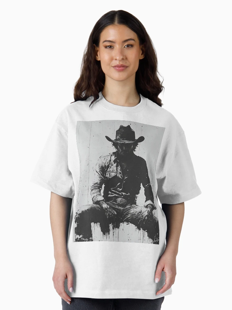 Thumbnail 3 of 7, Oversized T-Shirt, Shadow Rider: Cowboy Reflections designed and sold by sh∆dØw.