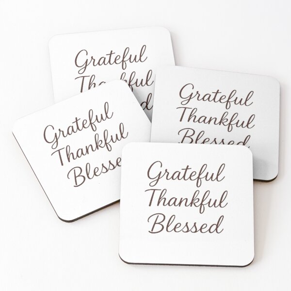 Item preview, Grateful Thankful Blessed – Minimalist Thanksgiving Quote Design designed and sold by GrafteesGlow.