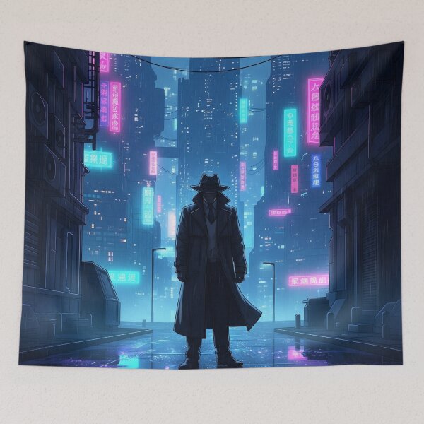Item preview, Cyberpunk Noir Detective Graphic Design designed and sold by StickyGuys.