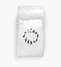 cats round Duvet Cover