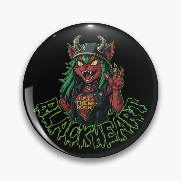 Artikelvorschau, Dämonenkatze Blackheart entworfen und verkauft von GhoulishGraphX.