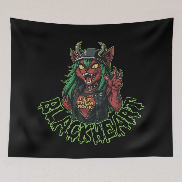 Item preview, Demon Cat Blackheart designed and sold by GhoulishGraphX.