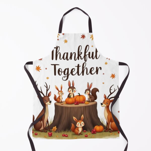 Item preview, Thankful Together – Cute Woodland Animals Thanksgiving Design designed and sold by GrafteesGlow.