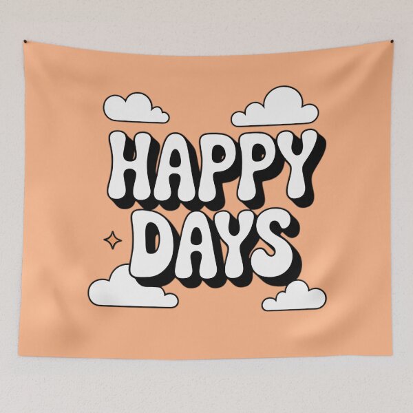Item preview, Happy Days Retro Groovy Typography designed and sold by NewAspect.
