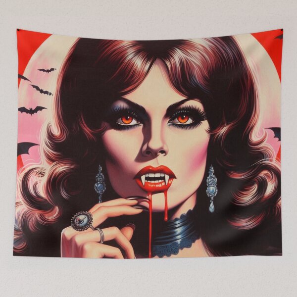 Item preview, Retro Vampire Woman designed and sold by PulpVintage.