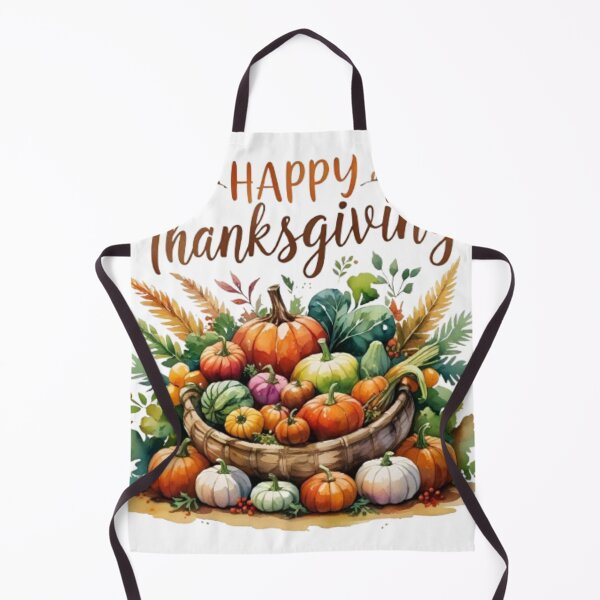 Item preview, Happy Thanksgiving – Harvest Basket with Pumpkins & Autumn Vegetables designed and sold by GrafteesGlow.