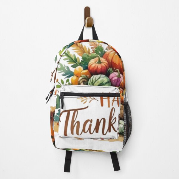 Item preview, Happy Thanksgiving – Harvest Basket with Pumpkins & Autumn Vegetables designed and sold by GrafteesGlow.