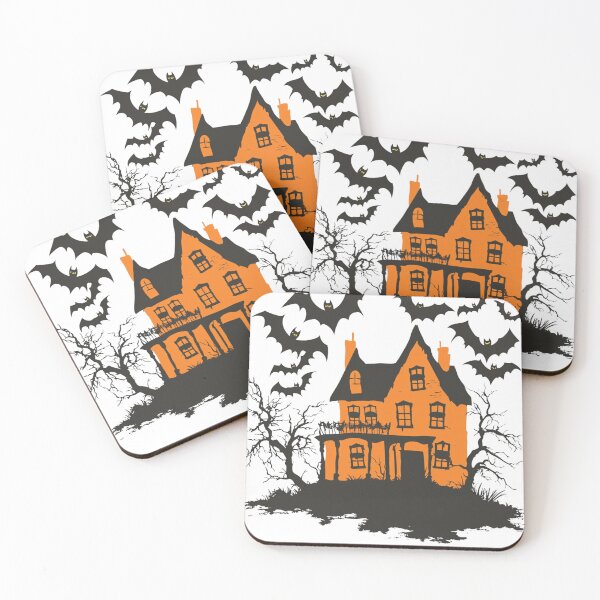 Item preview, Spooky Haunted House with Flying Bats Halloween designed and sold by Jonaree Art Design.