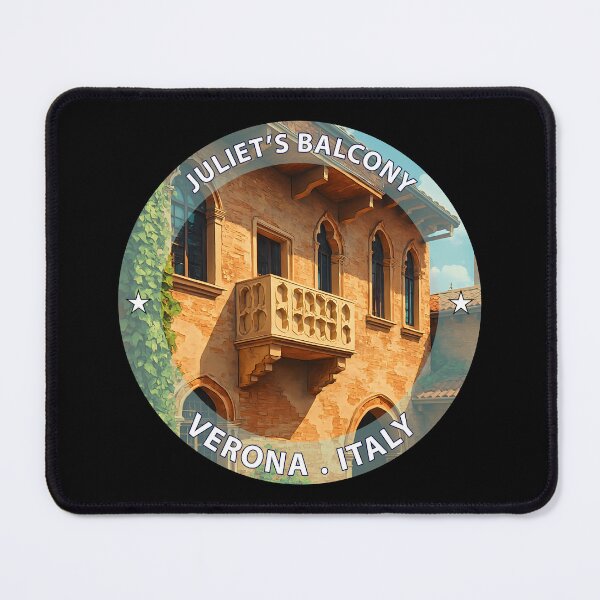 Item preview, Juliet’s Balcony Verona Italy - Iconic Landmark Travel vacation destination souvenir art stamp designed and sold by inkNext.