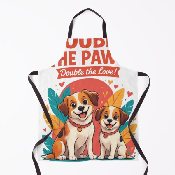 Item preview, Double the Paws, Double the Love – Cute Puppy Duo Design designed and sold by GrafteesGlow.